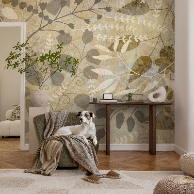 Fototapeta fizelinowa z nadrukiem Liście gałązki