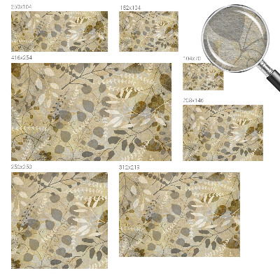 Fototapeta fizelinowa z nadrukiem Liście gałązki