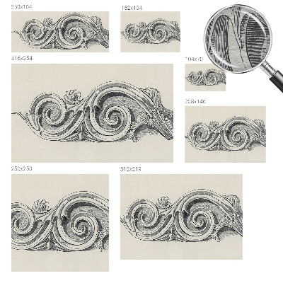 Tapeta fotograficzna z roślinnym ornamentem