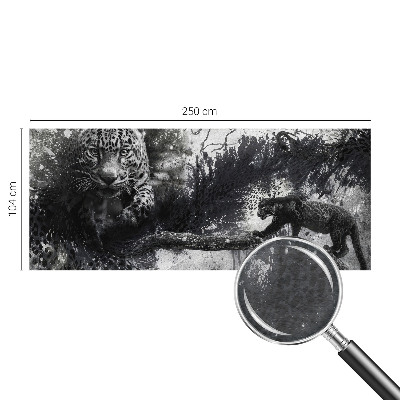 Fototapeta fizelinowa z nadrukiem z motywem lampartów w abstrakcyjnym stylu