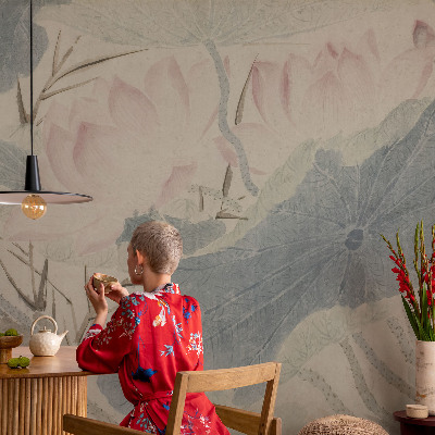 Nowoczesna fototapeta do salonu Nowoczesna fototapeta do salonu Lotos liście