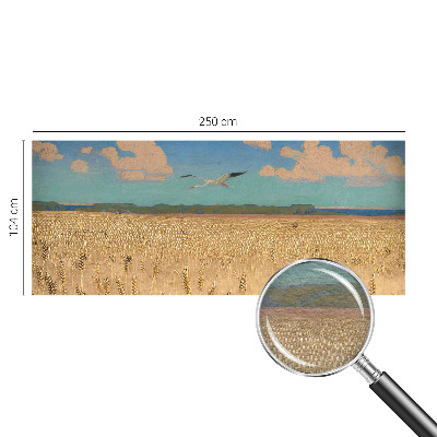 Fototapeta fizelinowa do sypialni z motywem pszenicznego pola