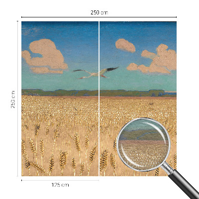 Fototapeta fizelinowa do sypialni z motywem pszenicznego pola