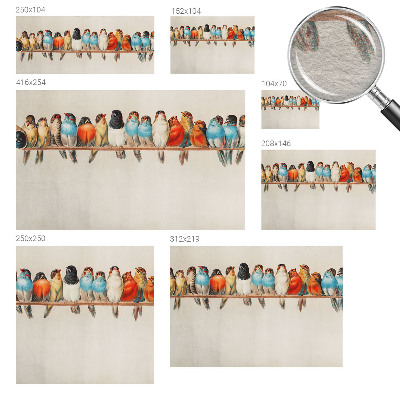 Fototapeta fizelinowa z nadrukiem Fototapeta fizelinowa z nadrukiem Ptaki na gałęzi