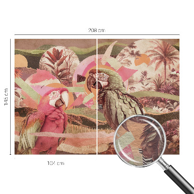 Nowoczesna fototapeta do salonu Tropikalne ptaki