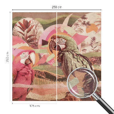 Nowoczesna fototapeta do salonu Tropikalne ptaki