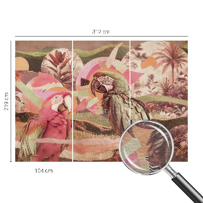 Nowoczesna fototapeta do salonu Tropikalne ptaki