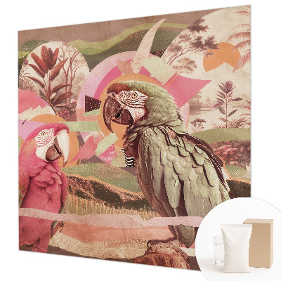 Nowoczesna fototapeta do salonu Tropikalne ptaki