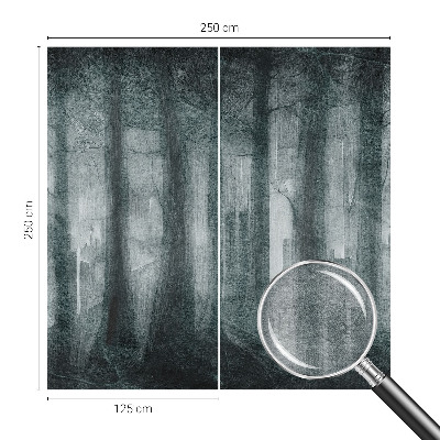Tapeta fotograficzna z motywem tajemniczego lasu