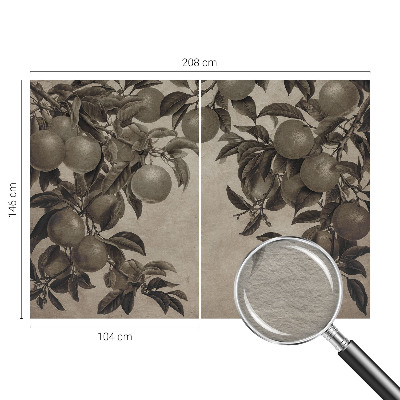 Fototapeta fizelinowa do sypialni Owocowy wzór