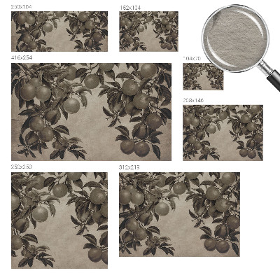 Fototapeta fizelinowa do sypialni Owocowy wzór