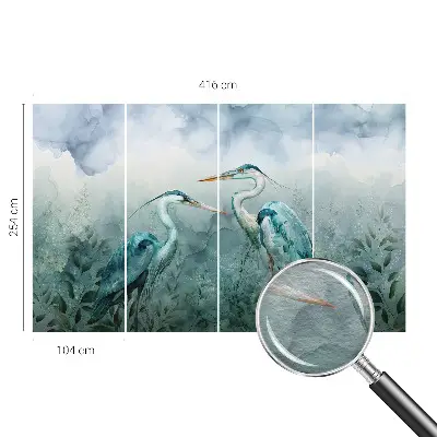 Fototapeta fizelinowa do sypialni z motywem ptaków w naturalnym stylu