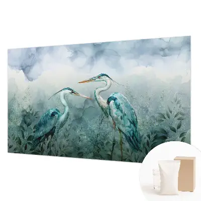 Fototapeta fizelinowa do sypialni z motywem ptaków w naturalnym stylu