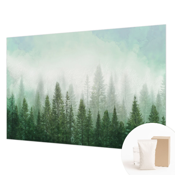 Fototapeta fizelinowa z nadrukiem Wilk w lesie