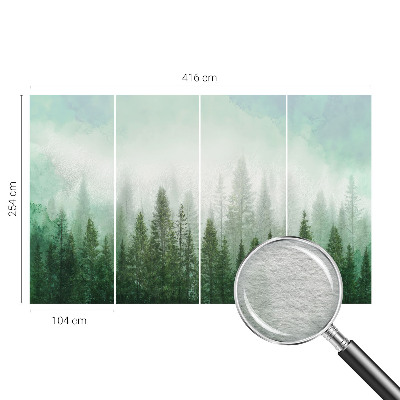 Fototapeta fizelinowa z nadrukiem Wilk w lesie