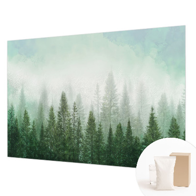 Fototapeta fizelinowa z nadrukiem Wilk w lesie