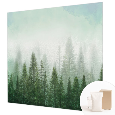 Fototapeta fizelinowa z nadrukiem Wilk w lesie