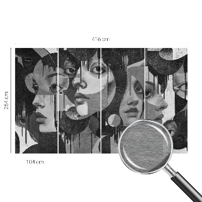 Tapeta fotograficzna fizelinowa Tapeta fotograficzna fizelinowa Kobiece twarze