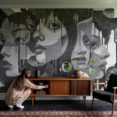 Tapeta fotograficzna fizelinowa Tapeta fotograficzna fizelinowa Kobiece twarze