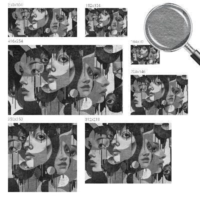 Tapeta fotograficzna fizelinowa Tapeta fotograficzna fizelinowa Kobiece twarze