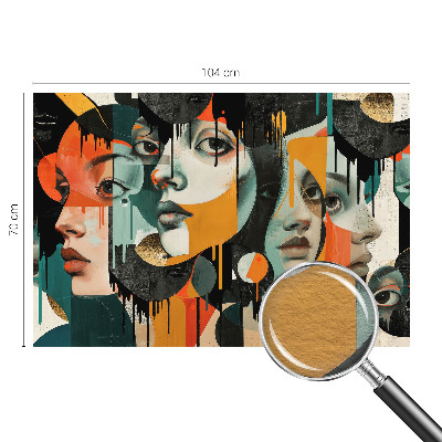 Nowoczesna fototapeta do salonu Kolorowe twarze