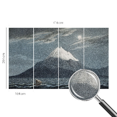 Nowoczesna fototapeta do salonu Nowoczesna fototapeta do salonu Księżycowa noc