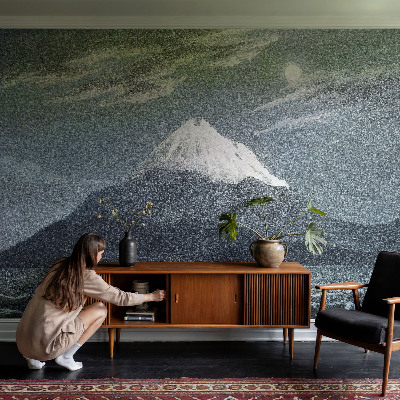 Nowoczesna fototapeta do salonu Nowoczesna fototapeta do salonu Księżycowa noc