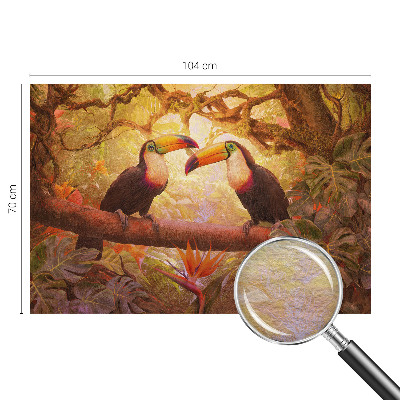 Nowoczesna fototapeta do salonu Kolorowe tukany