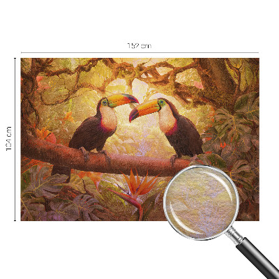 Nowoczesna fototapeta do salonu Kolorowe tukany