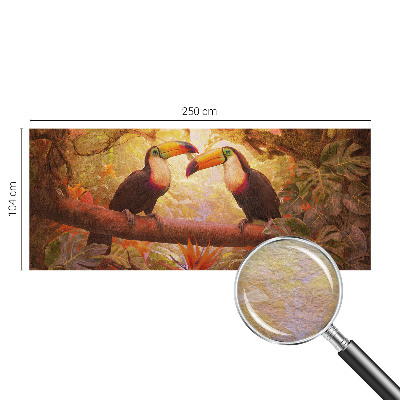 Nowoczesna fototapeta do salonu z kolorowymi tukanami