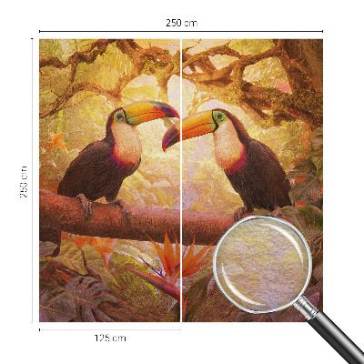 Nowoczesna fototapeta do salonu Kolorowe tukany