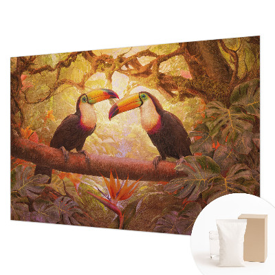 Nowoczesna fototapeta do salonu Kolorowe tukany