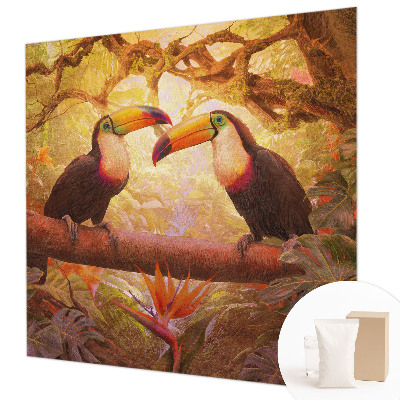 Nowoczesna fototapeta do salonu Kolorowe tukany