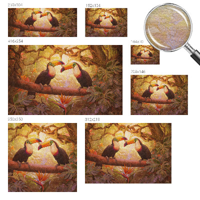 Nowoczesna fototapeta do salonu Kolorowe tukany