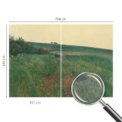 Tapeta fotograficzna fizelinowa z motywem makowych pól