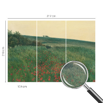 Tapeta fotograficzna fizelinowa z motywem makowych pól