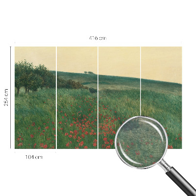 Tapeta fotograficzna fizelinowa z motywem makowych pól