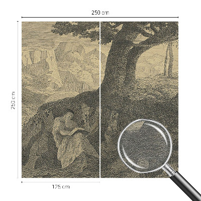Tapeta fotograficzna z motywem czytającej postaci