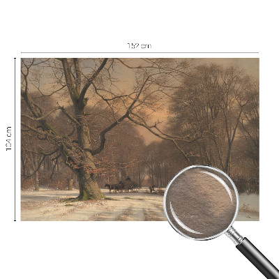 Nowoczesna fototapeta do salonu z motywem zimowego pejzażu