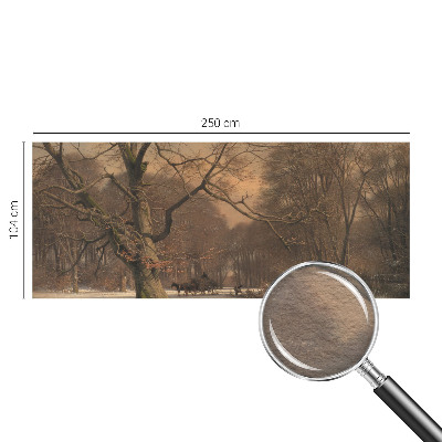 Nowoczesna fototapeta do salonu z motywem zimowego pejzażu