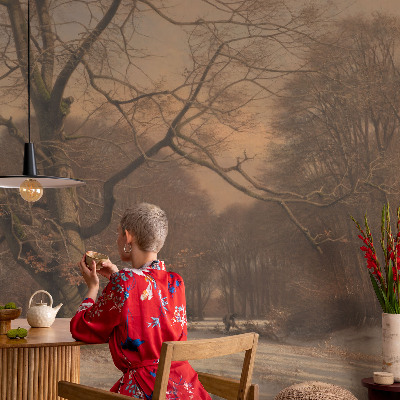 Nowoczesna fototapeta do salonu Zimowy pejzaż