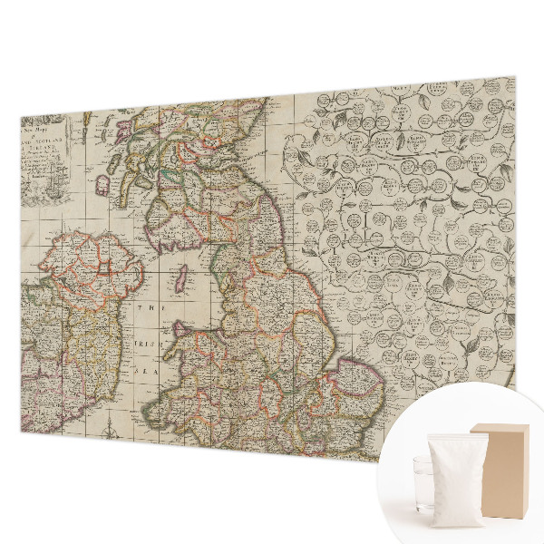 Fototapeta fizelinowa z nadrukiem Fototapeta fizelinowa z nadrukiem Zabytkowa mapa