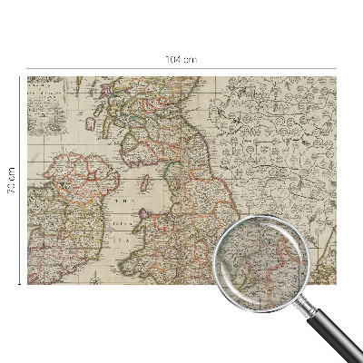 Fototapeta fizelinowa z nadrukiem Fototapeta fizelinowa z nadrukiem Zabytkowa mapa