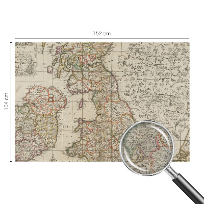 Fototapeta fizelinowa z nadrukiem Fototapeta fizelinowa z nadrukiem Zabytkowa mapa