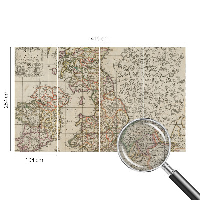 Fototapeta fizelinowa z nadrukiem Fototapeta fizelinowa z nadrukiem Zabytkowa mapa