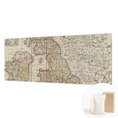 Fototapeta fizelinowa z nadrukiem Fototapeta fizelinowa z nadrukiem Zabytkowa mapa