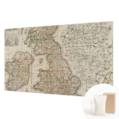 Fototapeta fizelinowa z nadrukiem Fototapeta fizelinowa z nadrukiem Zabytkowa mapa