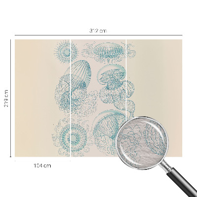 Tapeta fotograficzna fizelinowa z motywem morskich meduz