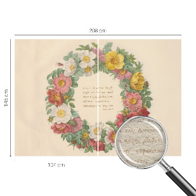 Tapeta fotograficzna fizelinowa Kwiatowy wieniec