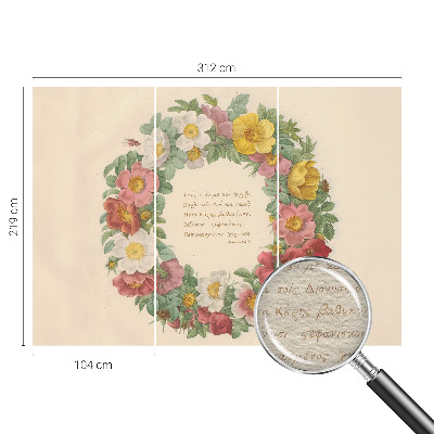 Tapeta fotograficzna fizelinowa Kwiatowy wieniec